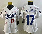 Women's Los Angeles Dodgers #17 Shohei Ohtani White Japanese 2025 Tokyo Series Limited Jersey,baseball caps,new era cap wholesale,wholesale hats